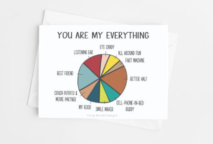 You are my everything funny pie chart greeting card