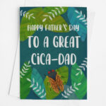 corny dad joke father's day greeting card cicada pun