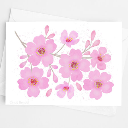 Cherry Blossoms Sakura Greeting Card