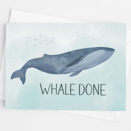 Congratulations Whale Greeting Card