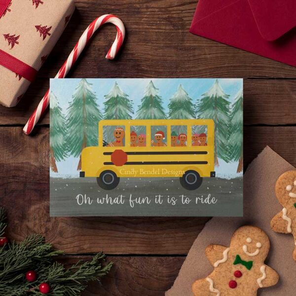 Christmas card for school bus driver