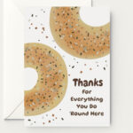 Greeting card everything bagel thank you