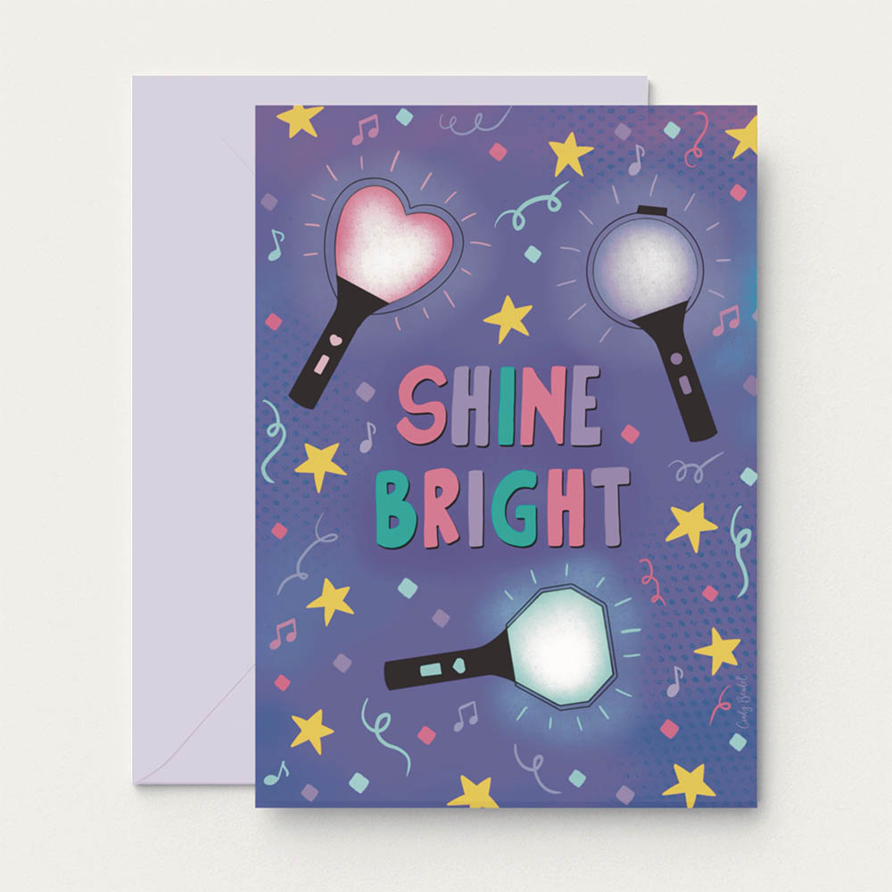 IMG_9316 KPop lightsticks greeting cards Shine Bright
